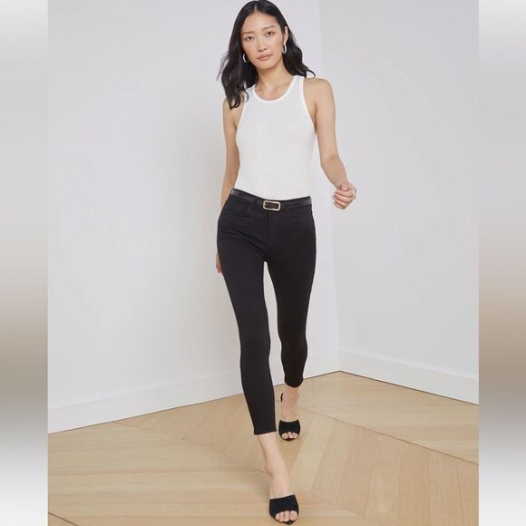L’Agence Margot High Rise Skinny Jeans in Noir 31 - Picture 1 of 15